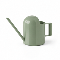Bamworld 10oz mini avocado green stainless steel watering can with matte pastel finish and long narrow spout white background