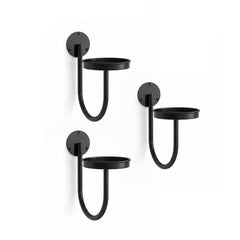 Bamworld 6" Heavy Duty Iron Wall Plant Holder (3-Pack)