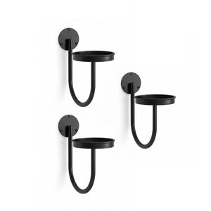 Bamworld 6" Heavy Duty Iron Wall Plant Holder (3-Pack)