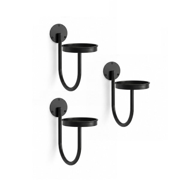Bamworld 6" Heavy Duty Iron Wall Plant Holder (3-Pack)