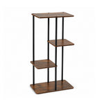 Bamworld 4-Tier Metal and Wood Corner Plant Stand