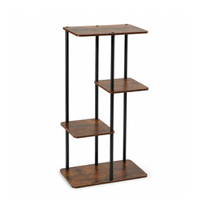 Bamworld 4-Tier Metal and Wood Corner Plant Stand