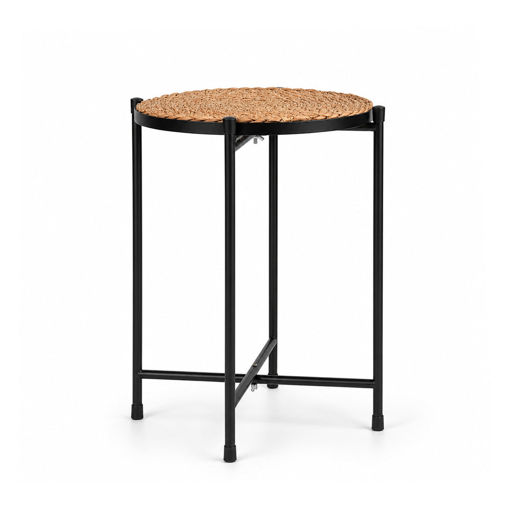 Bamworld 16.5" Boho Round Rattan Plant Stool