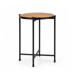 Bamworld 16.5" Boho Round Rattan Plant Stool