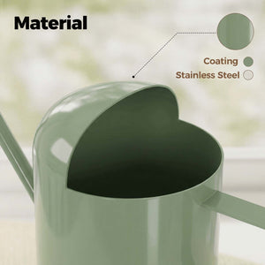 Bamworld 10oz Mini Avocado Green Stainless Steel Watering Can