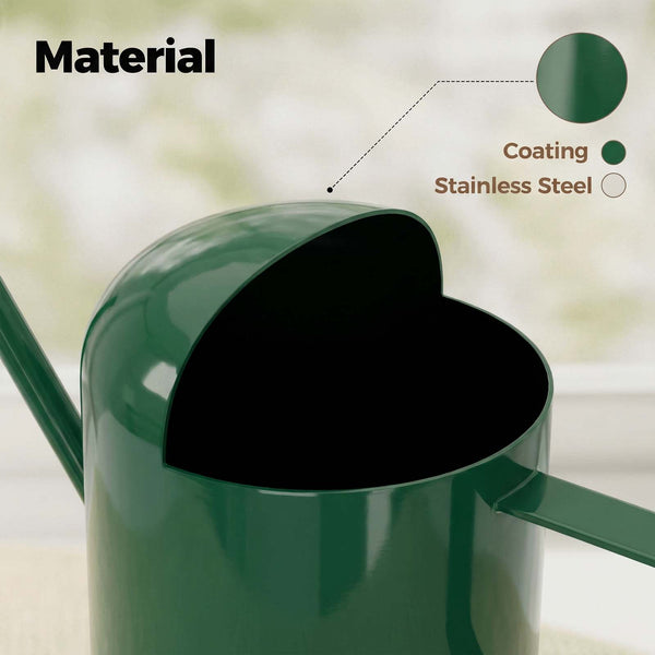 Bamworld 10oz Mini Deep Green Stainless Steel Watering Can