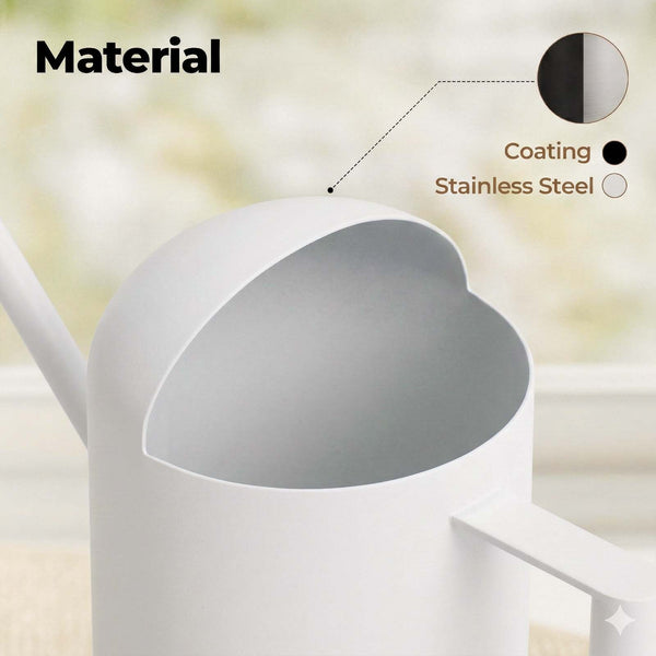Bamworld 10oz Mini Matte White Stainless Steel Watering Can