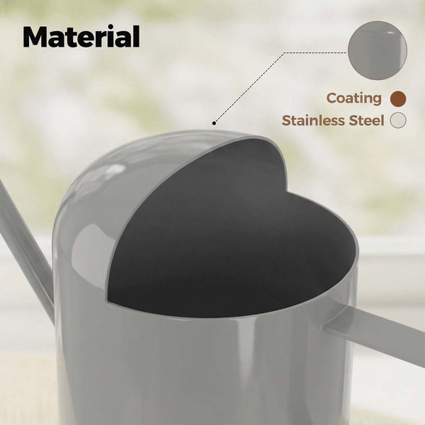 Bamworld 10oz Mini Matte Grey Stainless Steel Watering Can