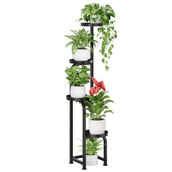 Bamworld 4-Tier Tall Metal Corner Plant Stand