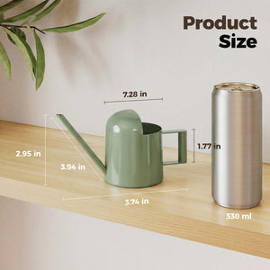 Bamworld 10oz Mini Avocado Green Stainless Steel Watering Can