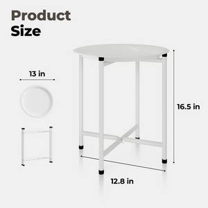 Bamworld 16.5" Round Metal Plant Stand with Removable Tray
