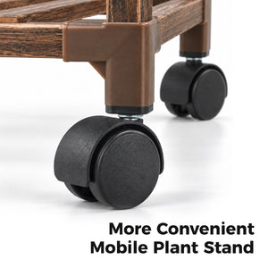 Bamworld Plant Stand Mobility Kit Wheels - 4-Piece Pack