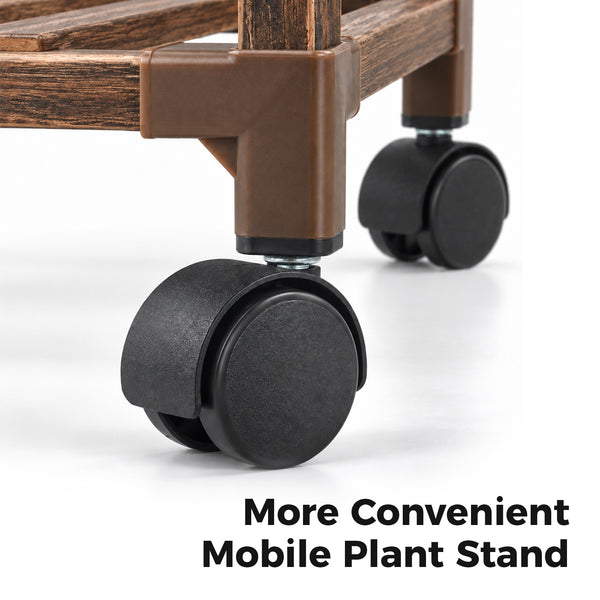 Bamworld Plant Stand Mobility Kit Wheels - 4-Piece Pack