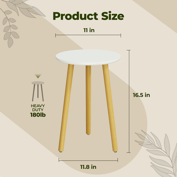 Bamworld 15.7" Round Wooden Plant Stool