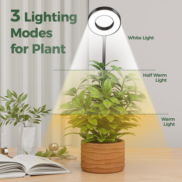 Bamworld Smart 2-in-1 Hybrid Halo LED Grow Light with Dual-Mount System