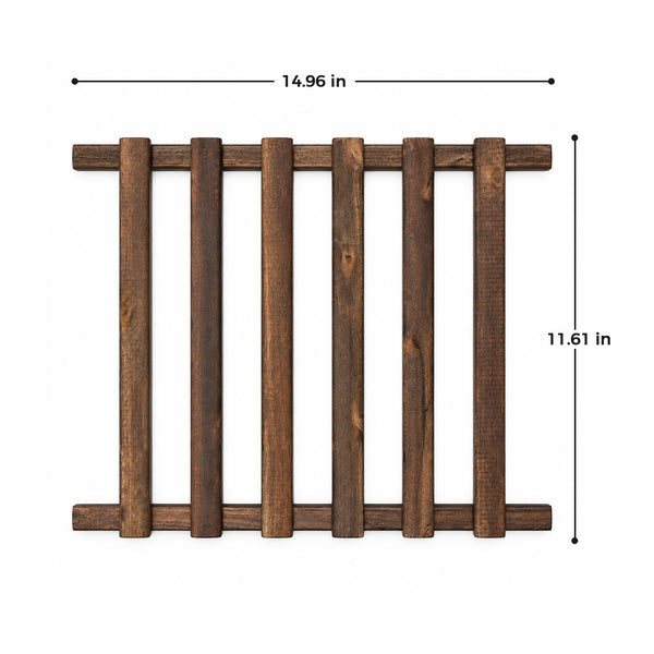 Bamworld DIY Large Wooden Slatted Shelves - 2-Piece Pack