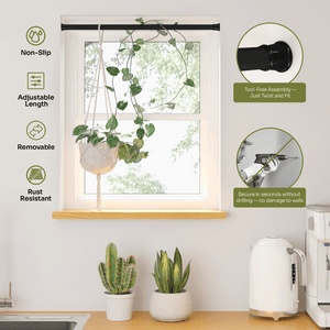 Bamworld 27"-51" Adjustable Window Plant Hanger