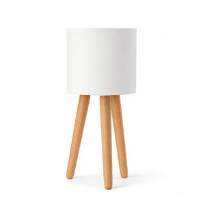 Bamworld 7" Modern Metal Plant Stand with Ash Wood Legs