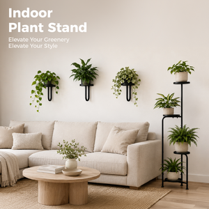 Vertical Plant Wall - 4-Tier Corner Stand & Wall Planter Bundle