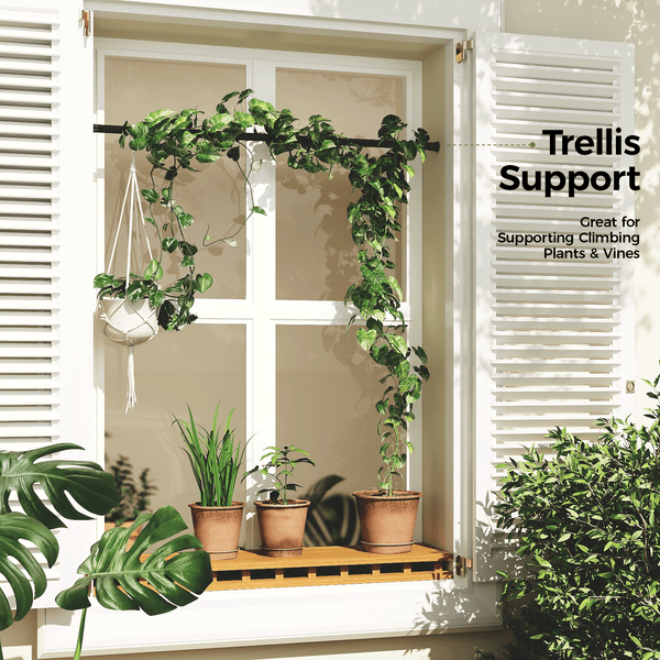 Bamworld 27"-51" Adjustable Window Plant Hanger