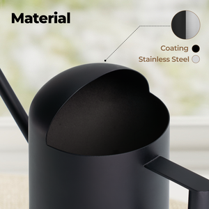 Bamworld 10oz Mini Matte Black Stainless Steel Watering Can