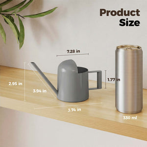 Bamworld 10oz Mini Matte Grey Stainless Steel Watering Can