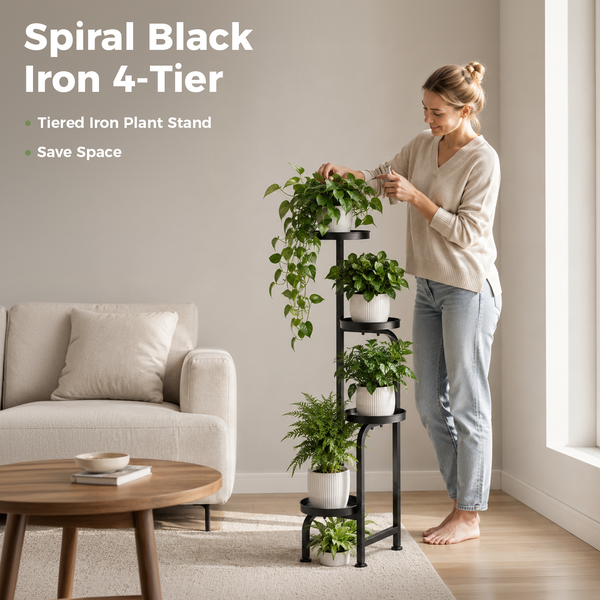 Vertical Plant Wall - 4-Tier Corner Stand & Wall Planter Bundle