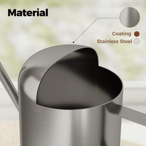 Bamworld 10oz Mini Sleek Silver Stainless Steel Watering Can