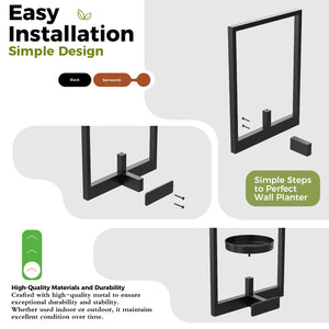Bamworld 2-Pack Patented Wall-Mounted Metal Plant Hangers