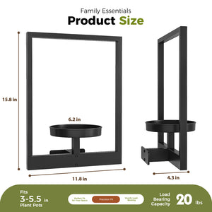Bamworld 2-Pack Patented Wall-Mounted Metal Plant Hangers