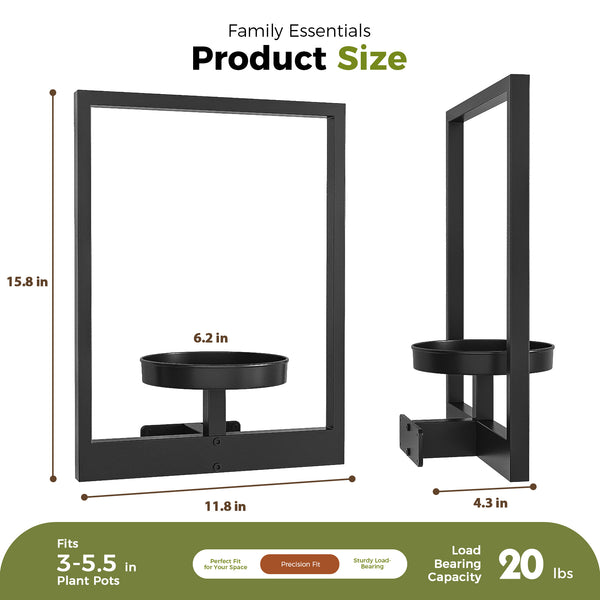 Bamworld 2-Pack Patented Wall-Mounted Metal Plant Hangers